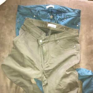 Loft Caper LEGGINGS IN BRUSHED SATEEN NWOT 10